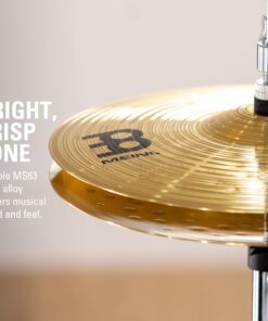Meinl Cymbals HCS Cymbal Set Box Pack for Drums with 13" Hihats, 14" Crash, Plus Free 10" Splash, Sticks, Lessons — Made in Germany — Durable Brass, 2-Year Warranty, Traditional Finish (HCS1314 25 71p6p3tkN0L