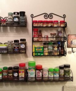 Deco Brothers 2 Pack Wall Mount Single Tier Mesh Spice Rack, Bronze 25 71p6rXv20ML