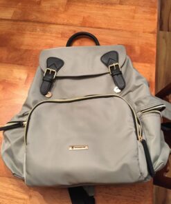 VS VOGSHOW Diaper Bag Backpack, Multifunction Stylish Travel Baby Bag Backpack with Crossbody Strap, Maternity Nappy Bag Gray 83 71p7H96oD6L