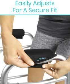 Vive Walker Handle Cushions - Padded Hand Covers - Soft Cushion Padding Medical for Folding Rolling Wheelchair, Rollator Handle, Senior, Elderly Grippers - Crutch Handle Pad Grips - Mobility Aid Black 30 71p7hvp8kS