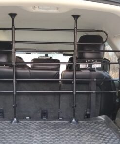 Guardian Gear Vehicle Pet Barrier, Strong, Sturdy, Pressure-Mounted, and Heavy-Duty Adjustable Steel Rubber - Black Basic Barrier 17 71p83qALKL