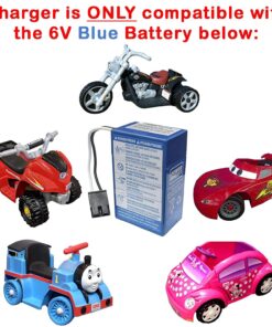 Replacement 6-Volt UL Listed Charger for Fisher-Price Power Wheels Toddler Blue Battery Models 00801-1230 - 00801-1457 - 00801-1868 - 00801-1900 - 00801-0336 14 71p85cvEMiL
