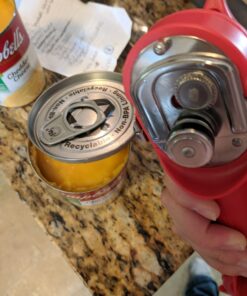 Kuhn Rikon Auto Safety Master Opener for Cans, Bottles and Jars, 9 x 2.75 inches, Red 49 71p8UCDhK7L