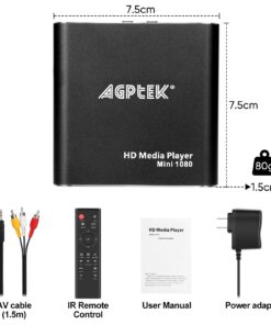 HDMI Media Player, Black Mini 1080p Full-HD Ultra HDMI Digital Media Player for -MKV/RM- HDD USB Drives and SD Cards 30 71p8XEfzccL