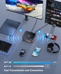 KAMRUI Mini PC Ryzen 7 5700U(8C/16T, up to 4.3GHz), Mini Computer 16GB DDR4 RAM 512GB M.2 2280 NVME SSD Mini PC Gaming, 4K Dual Display Mini Desktop Support WiFi6/BT5.2/Dual Channel AMD Ryzen 7 5700U 16+512GB 24 71p96rc0MPL