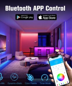 Alternative view of DAYBETTER Led Strip Lights 130ft Color Changing Lights Strip for Bedroom, Desk, Home Decoration, with Remote and 24V Power Supply