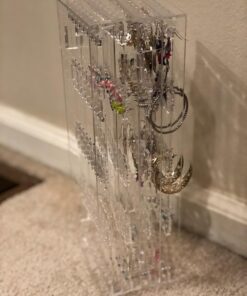 TheJD Foldable Acrylic Earring Screen Stand Holder - Upto 144 Pairs Earring Display Showcase Folderble Stand 29 71p9LwEnGML