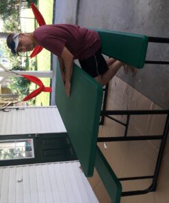 Norwood Commercial Furniture Blow- Molded Plastic Picnic Table, Green/Black, NOR-PTBM7260-6-10, 72"D x 57"W x 30"H 1-(Pack) 50 71p9fgIYBZL