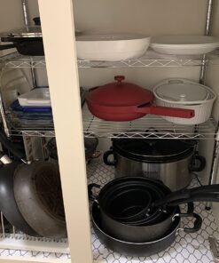 Whitmor Supreme Wide Stacking Shelf - Heavy Duty - Adjustable - Chrome 34 71p9mNHRwbL