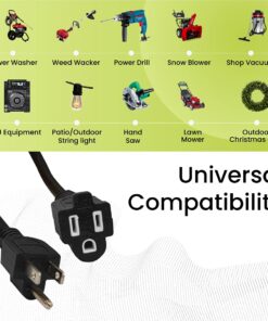 Go Green Power Inc. GG-13725BK 16/3 Heavy Duty Extension Cord, Outdoor Extension Cord, Black, 25 ft 12 71pAO4JJZ6S