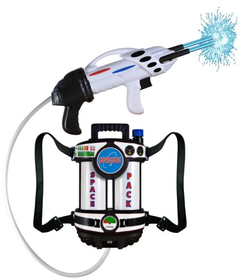 Aeromax Astronaut Space Pack Super Water Blaster with fully adjustable straps for comfort and control., White/Black With Red and Blue Accents 1 Count (Pack of 1)