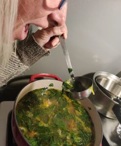 Lodge 6 Quart Enameled Cast Iron Dutch Oven with Lid – Dual Handles – Oven Safe up to 500° F or on Stovetop - Use to Marinate, Cook, Bake, Refrigerate and Serve – Island Spice Red 47 71pC23gY oL