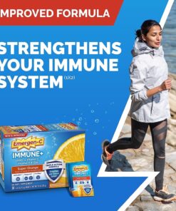 Emergen-C Immune+ Triple Action Immune Support Powder, BetaVia (R), 1000mg Vitamin C, B Vitamins, Vitamin D and Antioxidants, Super Orange – 30 Count 0.33 Ounce (Pack of 30) 22 71pCofhDMgL