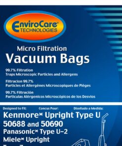 EnviroCare Technologies Micro Filtration Vacuum Bags - Designed to fit Kenmore Upright 50688 and 50690, Panasonic Type U-2, and Miele Upright Type Z 8 71pD3r0gYRL