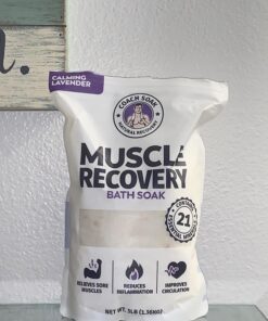 Coach Soak: Recovery Bath Soak - Absorbs Faster Than Epsom Salt Bath Soak for Pain – Rejuvenating Post Workout Magnesium Flakes -21 Minerals, Essential Oils & Bath Salts (Calming Lavender) Calming Lavender 3 Pound (Pack of 1) 34 71pDABpF3lL