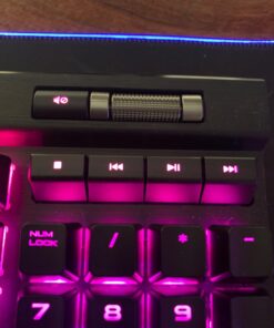 Corsair K70 RGB MK.2 Mechanical Gaming Keyboard - USB Passthrough & Media Controls - Linear & Quiet - Cherry MX Red - RGB LED Backlit (CH-9109010-NA) MX RED (Linear) Black 45 71pDI1RHEL