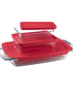 Alternative view of Pyrex Easy Grab 6-Piece Glass Bakeware and Food Storage Set 6 PC Set