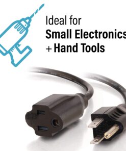 Legrand - C2G Power Cord with 1 to 4 Power Splitter, 16 AWG Power Cord, Black Power Squid, 1.5 Foot Power Cord Extension and Splitter, 1 Count, C2G 29803 Splitter 1 to 4 1.5 Feet 15 71pEO5Ji6AL 1