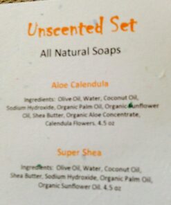 All Natural Handmade Soap Gift Set - Super Shea Butter, Aloe Calendula, Unscented Oatmeal w/Goat Milk - Made in USA - Great for DRY SKIN, SENSITIVE SKIN 5 71pEnUvd8XL