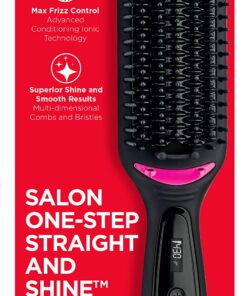 Revlon Hair Straightening and Styling Brush | Great for Second Day Styling (4-1/2 in) 32 71pFT6yyiL