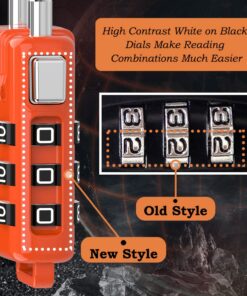TSA Approved Cable Luggage Locks, Re-settable Combination with Alloy Body Orange 2 Pack 17 71pGBIuuNL