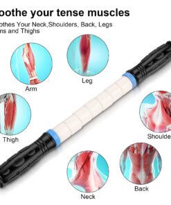 iGreely Premium Muscle Roller The Ultimate Massage Roller Stick 17 Inches Recommended by Physical Therapists Promotes Recovery Fast Relief for Cramps Soreness Tight Muscles-White White 22 71pGRQiHfhL