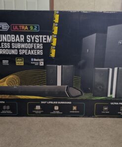 Nakamichi Shockwafe Ultra 9.2.4 Channel 1000W Dolby Atmos/DTS:X Soundbar with Dual 10" Subwoofers (Wireless) & 4 Rear Surround Speakers. Enjoy Plug and Play Explosive Bass & High End Cinema Ultra 9.2 DTS-X/Atmos 60 71pGcAVPZL 1