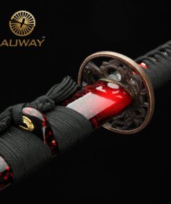 Auway 40" Orchid Tsuba Fully Handmade High Carbon Steel Full Tang Blade Real Japanese Katana Samurai Swords 14 71pGtyCcebL