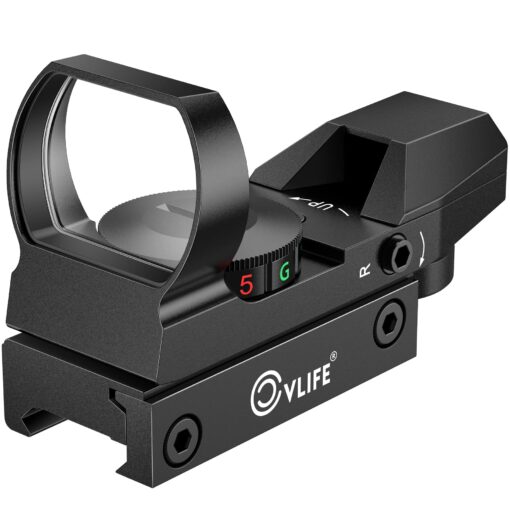 CVLIFE 1X22X33 Red Green Dot Gun Sight Scope Reflex Sight with 20mm Rail Black