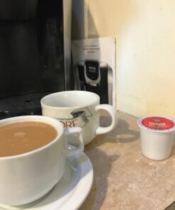 HIC 9-Piece Stackable Cappuccino Coffee Tea Set, Fine White Porcelain, Set Includes 4 (7-Ounce) Cups with Matching Saucers and Metal Stand, Gift Boxed 25 71pHqJNx7eL