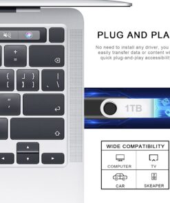Alternative view of Flash Drive 1TB, High-Speed Portable Thumb Drive 1TB, USB Memory Stick 1000GB with Keychain Design, USB Storage Flash Drive 1TB for Computer/Laptop- 60Mb/s M13