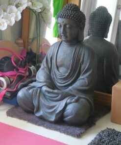 Design Toscano AL1614 Meditative, The Grand TempleIndoor StatueCabinet on Wheels Indoor/Outdoor Garden Statue, 20 Inches Wide, 15 Inches Deep, 26 Inches High, Handcast Polyresin, Dark Stone Finish Meditating Buddha 49 71pILUwubmL