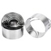 Uyauld Biscuit Cutter Set (5 Pieces/Set), Stainless Steel Round Cookies Cutter Mold with Handle, Professional Baking Dough Tools (Round) 38 71pIOyfUkS