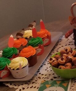 Woodland Baby Shower Cupcake Wrappers- Set of 24 Woodland Creatures 30 71pIQaGbCZL