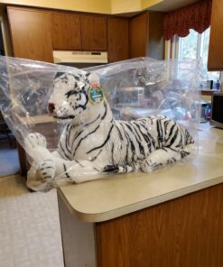 Melissa & Doug Giant Siberian White Tiger - Lifelike Stuffed Animal (over 5 feet long) - Extra Large, Plush Lifesize Tiger For Ages 3+ 24 71pIi9aSg0L 1