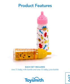 Toysmith My Sweet Baby, Magic Baby Bottle Set, Two Bottles, For Boys & Girls Age 3+ Magic Baby Bottles Doll Toy 25 71pIvpuxhlL 1