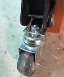 Workbench Casters (Pack of 4, Satin Black) - Industrial Casters w/ Easy-Spin 2-3/8” Wheels - Durable Steel Heavy Duty Casters Set of 4 - Workbench Kit Includes Mounting Screws for Easy Installation 24 71pJV7BhuQL