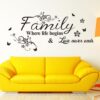 Ikevan Wall Stickers,PVC Decal Removable Art Family Beautiful Flower Wall Stickers Home Words Decor Wall Sticker 75X34cm 23 71pJVino4L