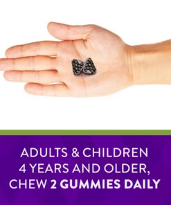 Nature's Way Sambucus Elderberry Immune Gummies, Daily Immune Support for Kids and Adults*, with Vitamin C, Vitamin D3, Zinc, Gluten Free, Vegetarian, 60 Gummies (Packaging May Vary) 60 Count (Pack of 1) Elderberry Gummies, 60ct 27 71pJiZrDZFL 1