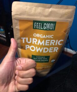 FGO Organic Turmeric Powder w/Curcumin, 100% Raw from India, 16oz, Packaging May Vary (Pack of 1) 1 Pound (Pack of 1) 35 71pKJint wL