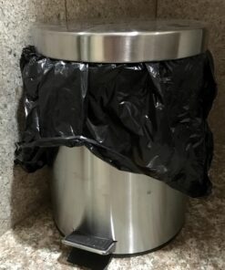 Honey-Can-Do Mini Stainless Steel Trash Can with Lid and Foot Pedal TRS-01449 Silver Modern 5 71pLlCDyvWL