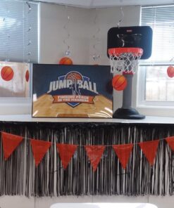 Alternative view of amscan Basketball Swirl Party Decorations 1 Pack