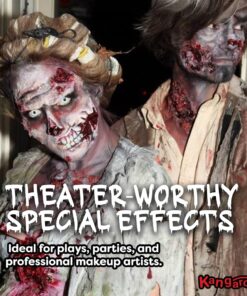 Kangaroo's Halloween Makeup Monster Liquid Latex I Quick Drying Liquid Latex Sfx Makeup Kit I Multi-Purpose Liquid Rubber White Face Paint for Zombie Makeup, Costume Makeup, Fake Scars 16oz Pint 32 71pOFoGUGL