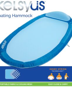 Alternative view of Kelsyus Spring Float Hammock Pool Lounge Chair, Light Blue Hammock (Non Hyper Flate Valve)