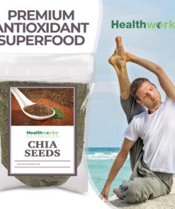 Healthworks Chia Seeds Raw (96 Ounce / 6 Pounds) | Premium & All-Natural | Contains Omega 3, Fiber & Protein | Great with Shakes, Smoothies & Oatmeal | Packaging May Vary 96 Ounce (Pack of 1) 21 71pOwW1lLfL
