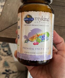 Garden of Life Mykind Organics Prenatal Vegan Whole Food Multivitamin Tablets, Folate not Folic Acid & Stomach Soothing Blend for Women, Peppermint, 180 Count 180 Count (Pack of 1) 38 71pP o UOYL