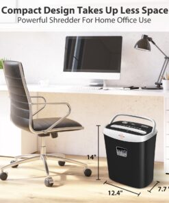 Paper Shredder for Home Office,VidaTeco 10-Sheet Cross-Cut Shredder with US Patented Cutter,Also Shreds Card/CD/Clip,Paper Shredder for Home Use Heavy Duty,Durable with Jam Proof,3.9-Gallon Bin(ETL) 29 71pPTFnUR7L