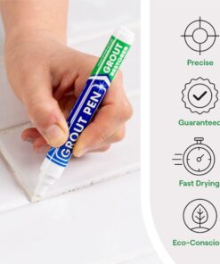 Alternative view of Grout Pen White Tile Paint Marker: Waterproof Grout Paint, Tile Grout Colorant and Sealer Pen - White, Narrow 5mm Tip (7mL) Narrow Tip