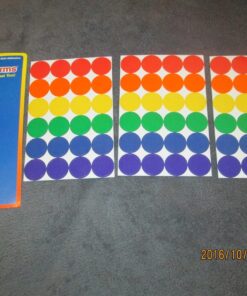 Sticker Forms Self Adhesive Stickers-Assorted Colors 1" Circles 72/Pkg 1-Inch 3 Sheets 5 71pR2XcT79L