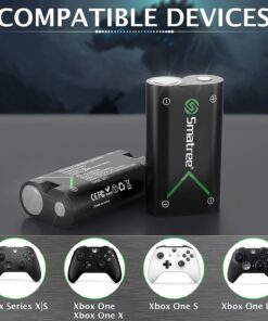Smatree Rechargeable Battery Compatible with Xbox Series X|S/Xbox One/Xbox One S/Xbox One X/Xbox One Elite Wireless Controller, 3 Pack Batteries with Charger 21 71pRDfJ 6JL